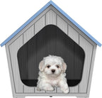 Bifanuo Dog House Outdoor Indoor for Small Dogs - Plastic Pet Shelter, Easy-Assemble & Weather-Resistant for Living Room, Balcony (Blue, 18" L x 22.4" W x 22.2" H)