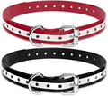 PaiPaitek Shock Collar Replacement Strap 2-Pack - Compatible with Jugbow, Bousnic, Slopehill 3/4 Inch Adjustable TPU Collar for Dogs | Waterproof & Reflective Design for Training, Walking
