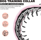 Martingale No Pull Dog Collar for Large Medium Small Dogs, Heavy Duty Nylon Adjustable Reflective Anti Pull Slip Collar with Buckle for Training Walking Hunting M Pink