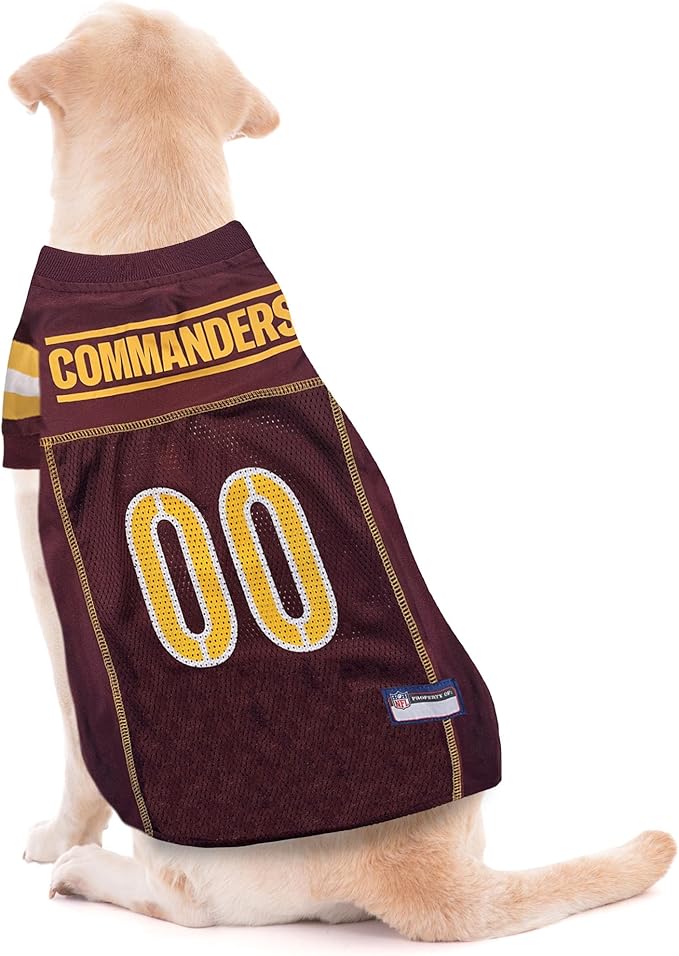 Washington Commanders Dog Jersey - Large, Licensed Football Jersey Costume for Dogs