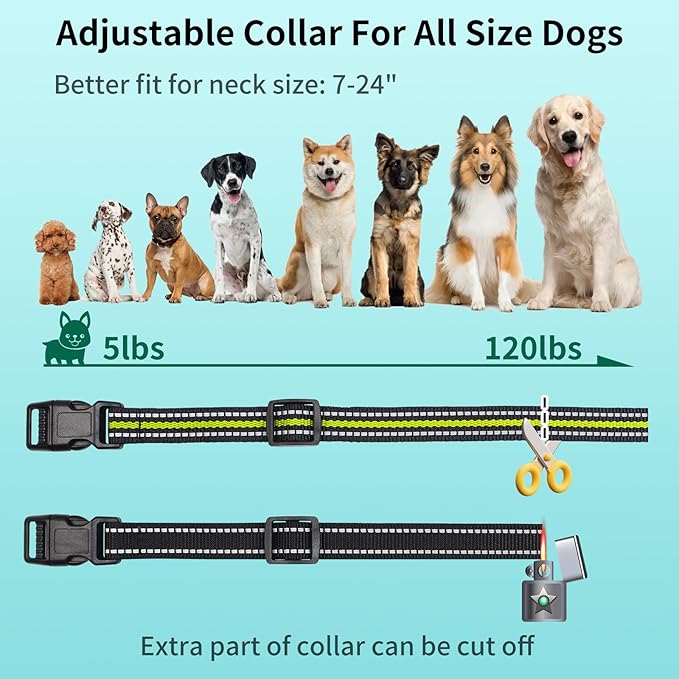 Dog Bark Collar 2 Pack, 3300FT 2 in 1 Bark and Shock Collar Combo with Beep, Vibration, Safe Shock and Auto Mode, IPX7 Waterproof Automatic Dog Training Collar for Medium Large Dogs (7-120lbs)