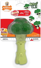 Nylabone Broccoli Power Chew Toy for Dogs, Dog Toys for Aggressive Chewers, Bacon & Cheese Flavor, Large Dogs - Up to 50 lbs, 1 Count