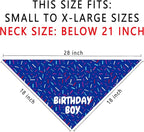 Birthday Boy Dog Bandanas 1 Pack, Blue Birthday Dog Scarfs for Boys, Pet Scarves for Boy HBD Bandanas for Small Medium Large Dogs (Birthday Boy, One Size)