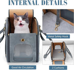 PetsHome Dog Carrier Purse, Pet Bag Bling Waterproof Premium Leather Pet Travel Portable Bag for Cat and Small Dog Home & Outdoor Small Grey