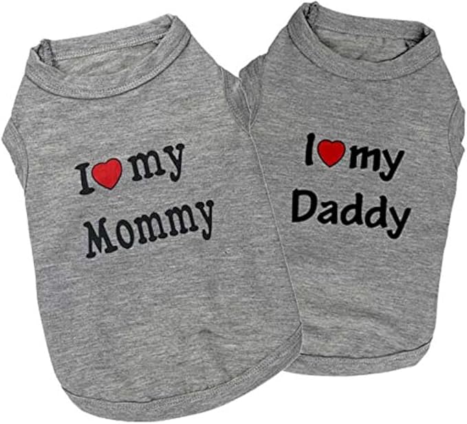 2 Pack Puppy Shirt for Small Dog Boy-Dog Clothes Pet Fashion Casual Breathable Comfortable Apparel Outfits for Dog Cat