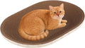 Càt Scràtcher Cardboard, Raised Edge Design, 1 Piece, Large Cat Scratcher Cardboard, Oval Indoor Cat Scratcher Bed, Blends with Home Decor, for Small Large Kitten Play Sleep Outdoor Home Living Room