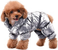 AOFITEE Dog Winter Coat, Waterproof Dog Jacket, Fullbody Dogs Winter Coat Snowsuit, Windproof Puppy Puffer Jacket Snow Suit with Legs, Pet Fleece Vest, Cold Weather Coats for Small Dogs, Silver XL