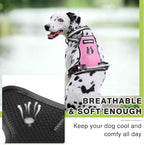 WINSEE Dog Harness No Pull, Pet Harnesses with Dog Collar, Adjustable Reflective Oxford Outdoor Vest, Front/Back Leash Clips for Small, Medium, Large, Extra Large Dogs, Easy Control Handle for Walking