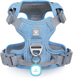 Pawaii No Pull Dog Harness with Pet ID Tag,Reflective Strips No Choke Front O Ring Breathable Mesh Adjustable Soft Padded Pet Vest with Easy Control Handle for Small Dogs