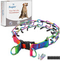 Supet Martingale Collar for Dogs, Adjustable Dog Training Collar with Quick Release Buckle for Small Medium Large Dogs Rainbow