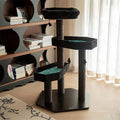 Happy & Polly Gothic Cat Tree with Coffin Bed - 40.9" Black Cat Tower with Soft Mats (Green)