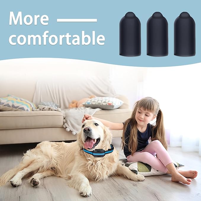 Shock Collar Rubber Tips for Dog,24 Pieces Column Conductive Rubber Sleeve Prong Collar Cover Training Collar Replacement Parts for Dog Shock Collar Prongs or Anti Bark Collars (13 mm)