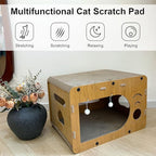 cat scratchers for Indoor, Large Size, Furniture-Protecting Scratch Pad with Cat Bed, Cat House-Shaped Design.cat Toys.cat Scratching Post.cat Scratching Board