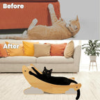 Sisal Cat Scratcher for Indoor Cat Scratching Post Lounger Modern Pet Furniture Cat Chair with Natural Wood Replaceable Sisal with Catnip and Felt Pads,Medium Size(Lunar Shade)