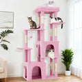 Pink 61" Heavy Duty Cat Tree for Large Indoor Cats & Maine Coon, Sweet Multi-Level Cat Tower with Extra Large Perch, 2 Spacious Condos, Natural Sisal Scratching Posts & Interactive Toys