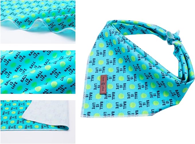 Lionet Paws Dog Bandana,Fabric Ball Dogs Kerchief for Small Medium Large Dogs,Dog Cotton Triangle Bibs Scarf for Girl Boy