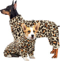 ROZKITCH Dog Winter Pajamas, Pet Windproof Warm Cold Weather Jacket Vest with Luminous Zipper, Jumpsuit Apparel Outfit Clothes for Small Medium Large Dog Brown S