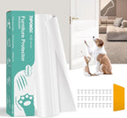 Door Protector from Dog Scratching, Thicken Single Side Adhesive Couch Cat Scratch Protector, Clear Heavy Duty Flexible Door Claw Shield, Anti Scratch Furniture Protector - (197" x 12")