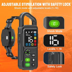 2-in-1 Dog Training Collar & Bark Collar, Safety Lock Remote, Adjustable Beep,Vibration & Shock,990ft Range,IPX7 Waterproof Dog Collar for 3 Dogs,Medium & Large,LED Light,Compass & Carabiner-2 Collars