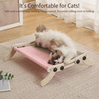 Cat Window Perch, No Screws Easy to Adjust & Assemble, Adjust Wooden Seat for Kitten Bedside Windowsill, Wooden Cats Furniture