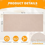 Cat Scratching Mat Self-Adhesive, 78.7'' x 15.8'', Trimmable Cat Scratch Pads Furniture Protector, DIY Climbing Cats Scratching Carpet for Couch, Door Frame or Wall Corner Protector (Khaki)