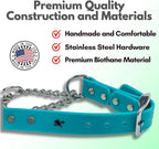 Martingale Collar for Dogs, Biothane, Stainless Steel Hardware, No Pull, Made in The USA, Professional Grade, XS, Teal