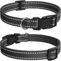 PaiPaitek Shock Collar Replacement Strap, Reflective Black Nylon, 3/4 x 28 Inch, with D-Ring, Compatible with Multiple Training Collars, 2 Pack