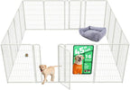 FXW Homeplus Unleashed Indoor Dog Playpen - Stress-Free and Safe Play, Heavy Duty 45 Inch 16 Panels Dog Pen for Large Dogs, White│Patented