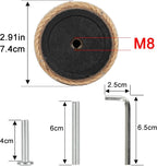 7.4cm 2.91in Diameter Cat Tree Scratching Post Replacement Jute Pole Parts for Cat Tower (15.75in/40cm, M8*2poles)