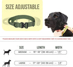 Camo Tactical Dog Collar for Medium & Large Dogs – Heavy Duty Adjustable Nylon Collar with Control Handle, Quick-Release Metal Buckle & D-Ring – Comfortable, Durable Training Collar for All Dog Breeds