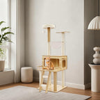 Cat Tree for Indoor Cats 57.9 Inch Tall Cat Tower with Condo Scratching Posts Platforms Hanging Toy Multi-Level Activity Center for Kittens