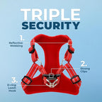 Best Pet Supplies Voyager Adjustable Step-in Flex Breathable Mesh Dog Harness for Small Medium Large Dogs (Red), XL