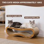 Cat Scratcher, 2-in-1 Cat Scratcher Couch for Indoor Cats, 34.25 Inch Large Corrugated Cardboard Scratching Post, Reversible & 100% Recyclable, Includes Catnip