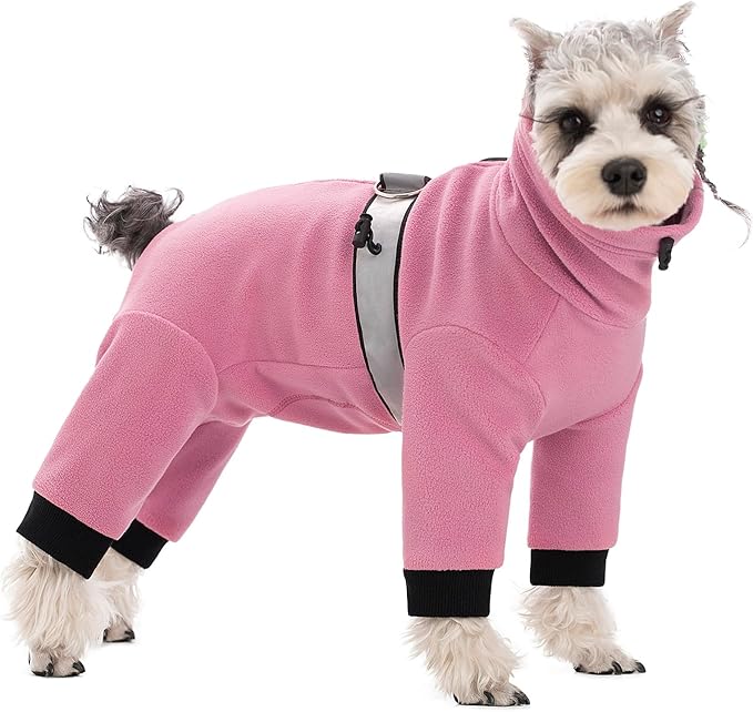 Polar Fleece Dog Coats for Small Medium Dogs, Winter Jacket Sweater Vest Bodysuit, Four-Legged Warm Clothes Pajamas