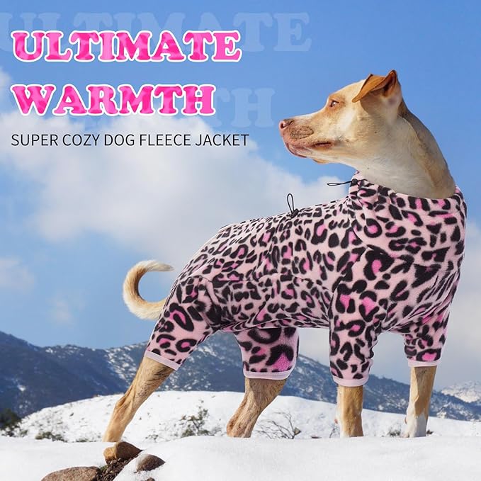 ROZKITCH Winter Coat for Dogs Large, Pet Windproof Warm Cold Weather Jacket Vest with Luminous Zipper, Jumpsuit Apparel Outfit Clothes for Large Giant Dog L-Pink 3XL