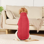 ROZKITCH Dog Winter Coat Soft Pullover Pajamas, Pet Windproof Warm Cold Weather Jacket Vest Cozy Jumpsuit Apparel Outfit Clothes for Xmas Walking Sleep BrightRed XL