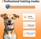 RuffStyle Dog Training Collar - Shock Collar for Dogs & No Shock Option - Bark Collar with Manual Remote + Automatic Mode, Adjustable Dog Collar for Small Medium & Large Dogs Rechargeable & Waterproof