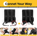 Cat Backpack Carrier for Small Dogs and Cats Fit Up to 15 Lbs,Small Dog Backpack, Foldable with 3-Side Mesh Windows, Pet Carrier for Travel & Hiking Friendly，Black
