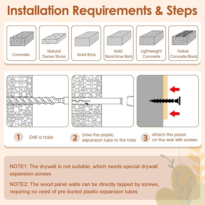 Tangkula Cat Wall Shelves, 6 Pieces Wooden Wall Mounted Kitten Furniture Set with Hammock, Food Water Bowl, 3-Step Cat Tree, Platforms, Scratching Posts & Hanging Toy, Cat Climber Steps (Natural)