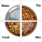 Deep Stainless Steel Non-Skid Dog and Food Bowls, Each Holds Up to 4 Cups, Set of 2 Packs(6.9 x 2.2 Inches)