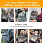 Cat Backpack，Expandable Cat Carrier Backpack, Dog Backpack Carrier and Pet Carrier Backpack, Suitable for Cats, Kittens or Small Dogs, Travel Friendly Puppy Cats Bag (Black)