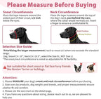 BARKLESS Sturdy No Pull Head Collar for Medium Large Dogs, Gentle Reflective Head Halter with Safety Link, Adjustable Nylon Dog Training Muzzle Leash for Walking Control (Hot Pink, M)