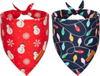 ADOGGYGO Christmas Dog Bandana, Snowman Xmas Pet Scarf, Premium Durable Fabric, Christmas Bandanas for Small Dogs Pets (Small)