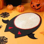 iplusmile Halloween Cat Scratch Mat, Bats Shaped Sisal Scratching Pad, 12" x 12"