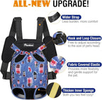 Pawaboo Pet Carrier Backpack, Adjustable Pet Front Cat Dog Purse Carrier Backpack Travel Bag, Legs Out, Easy-Fit for Traveling Hiking Camping for Small Medium Dogs Cats Puppies, Extra Large, Denim Blu
