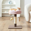 Gardner Pet 20" Cat Tree Corduroy, Solid Wood Small Cat Tree, Compact Cat Tower Perch for Kittens & Indoor Cats(Brown, Circle-Corduroy)