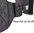 Reversible Dog Coats for Medium Dogs Waterproof Warm Dog Jacket for Cold Winter,Grey L