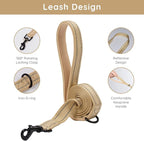BELLA & PAL Step in Vest Harness for Small and Medium Dogs, No Pull Small Dogs Harness with Leash Set, Comfortable Air Mesh Dog Vest Harness with Reflective Strip (Khaki, S)