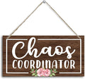 Easy Vibe Wood Decor Sign, Chaos Coordinator, Hanging Printed Wooden Plaque Décor, Creative Wood Sign, Sweet Home Decoration Wall Sign, Print Artwork for Classroom Office Hostel Wall Décor 12x6 inch