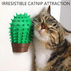 Cactus Cat Self Groomer – Adorable Cat Wall Scratcher, Wall & Corner Mounted Scratch Board for Indoor Cats, with Massage Bristles for Clawing, Stretching,Grooming and Itching Relief